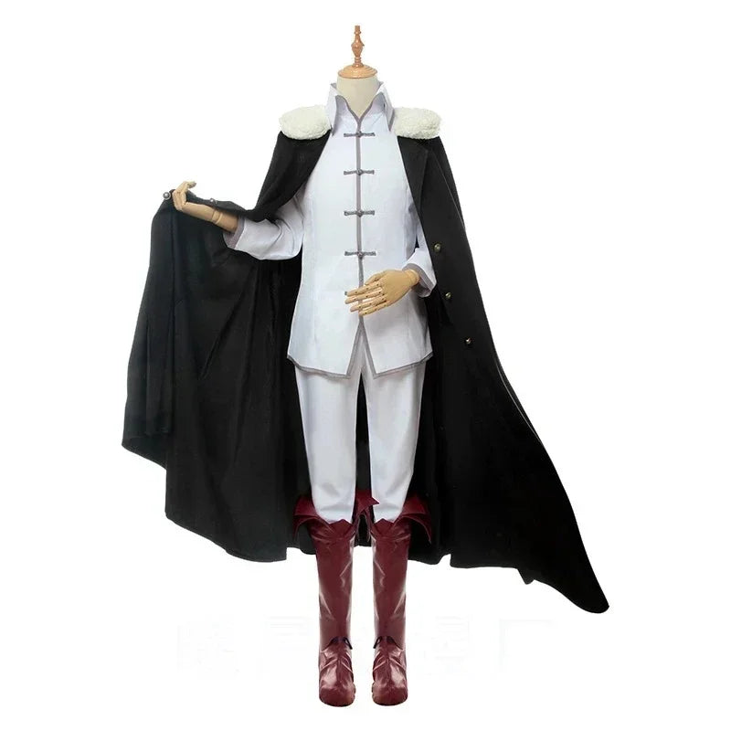 Costume de Cosplay Anime Bungo Stray Dogs Fyodor Dostoïevski, haut et pantalon pour hommes, Cape, uniforme de fête de carnaval d'halloween