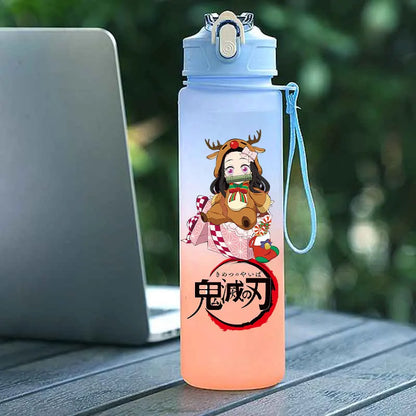 Tasse Isotherme Demon Slayer 750ml - Gourde Anime Kamado Nezuko - Grande Capacité Portable pour Sport/École