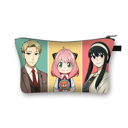 Spy X Anime Family Cosmetic Bag for Women Small Lipstick Holder Powder Jewelry Makeup Gift Harajuku Spy Family