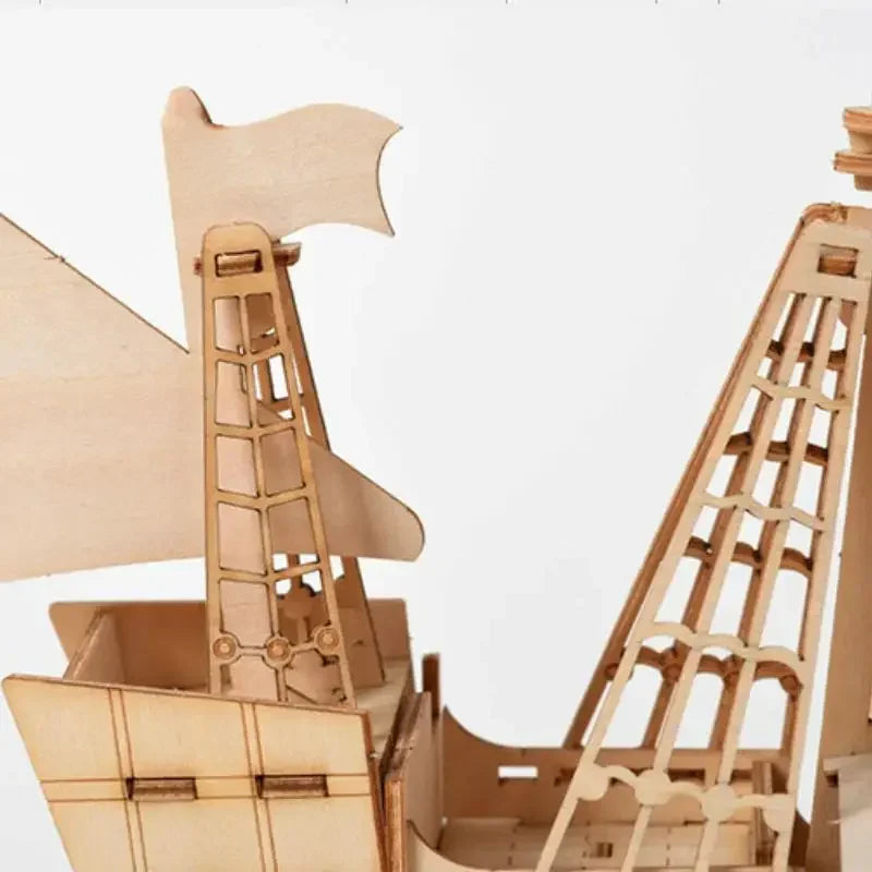 Jouets de bateau à voile 3D, Puzzle en bois, modèle d'assemblage, Kits d'artisanat en bois, décoration de bureau pour enfants, DIY