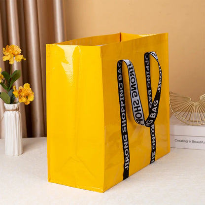 Sac de courses tissé PP couleur, fourre-tout pliable et réutilisable, pochette pliante de voyage, sac de rangement de salle de bain Non tissé, nouvelle collection