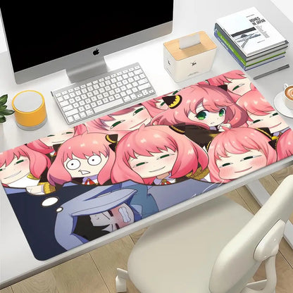 Anya Forger Mouse Pad (Spy×Family) - 900x400mm Non-Slip - Kawaii Anime Design - Office/Gaming (Reinforced Edge)