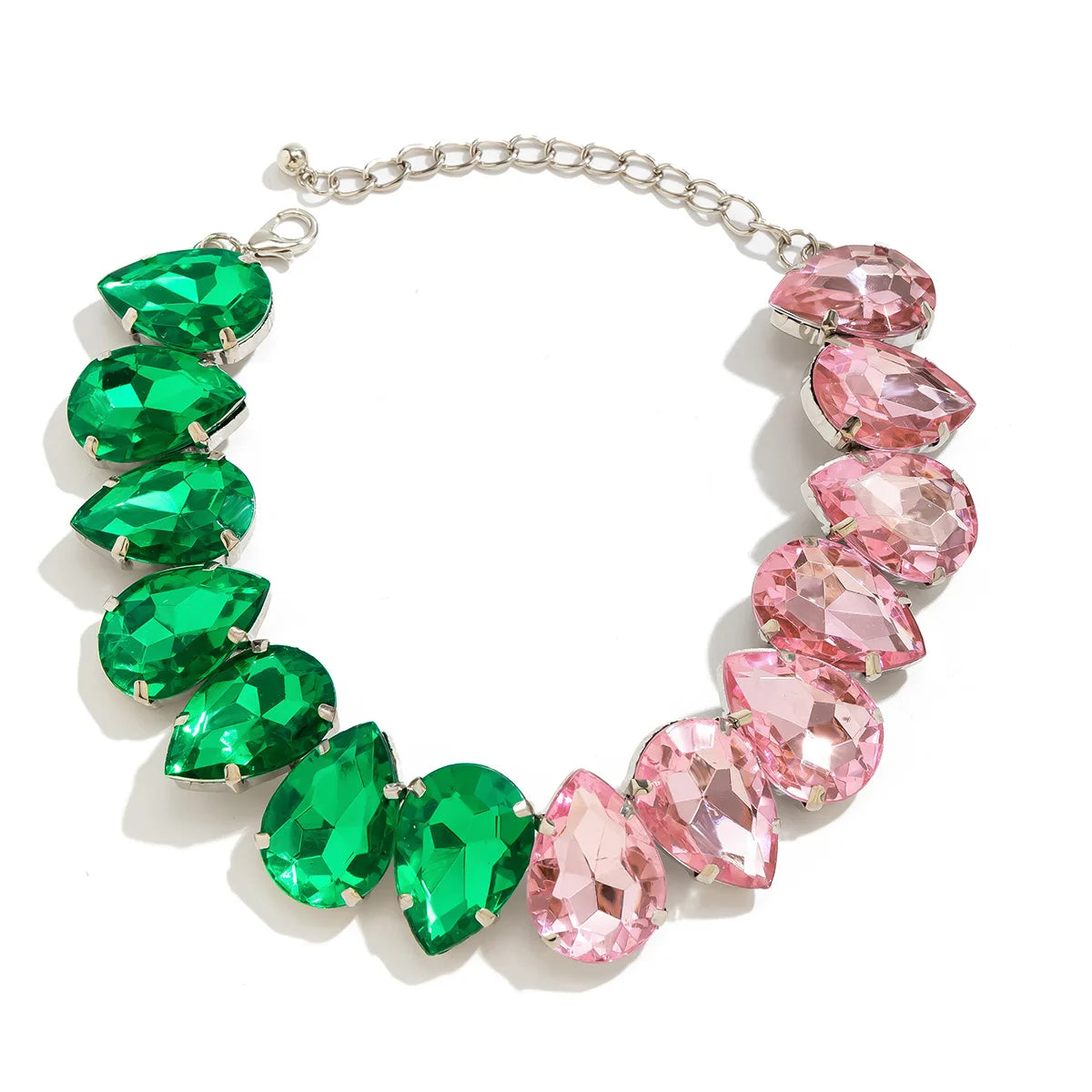 Grand collier ras du cou en cristal pour femme, biscuits en cristal, déclaration vintage, bijoux de cou de mariage, décoration de fête de luxe