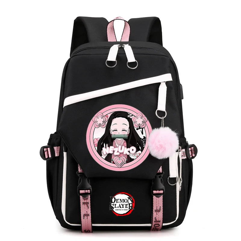 Démon Slayer sac à dos adolescente garçon retour à l'école sac à dos enfants sac d'école femmes sac à dos toile loisirs dessin animé Mochilas