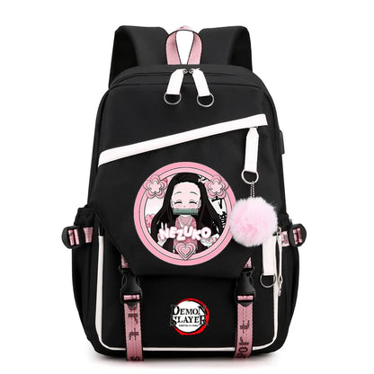 Démon Slayer sac à dos adolescente garçon retour à l'école sac à dos enfants sac d'école femmes sac à dos toile loisirs dessin animé Mochilas