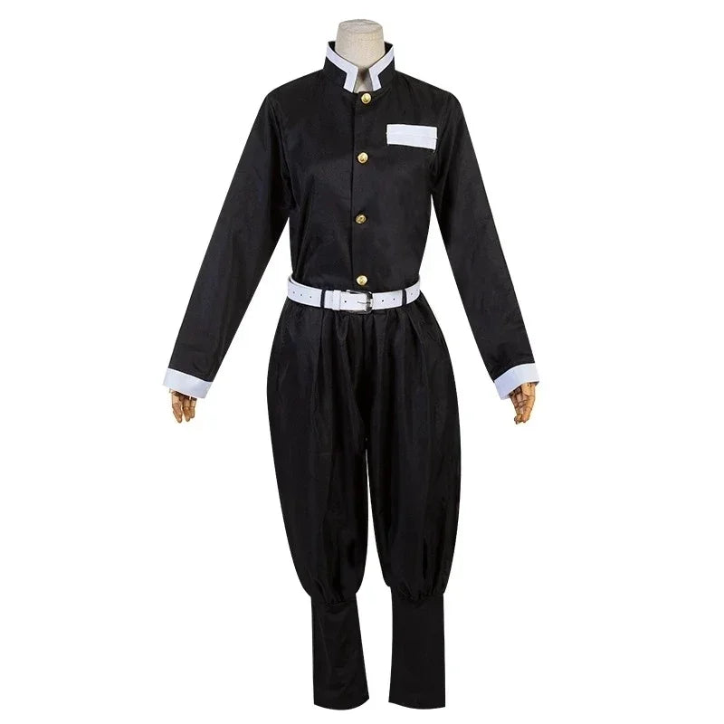 Costume de Cosplay Anime Demon Slayer Kimetsu No Yaiba Kochou Shinobu, ensemble de perruques, uniforme Kimono, Costumes d'halloween pour enfants et adultes