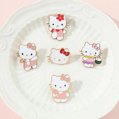 Sanrio Hello Kitty mignon Kit chat épinglettes pour sacs à dos broches pour femmes émail broche cadeau mode bijoux accessoires