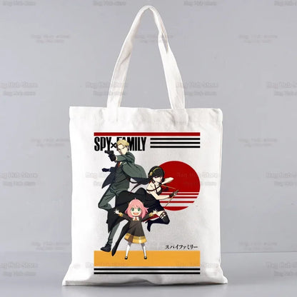 Spy X Family Shopper sac impression toile Anime Kawaii Anya Forger sac fourre-tout sacs à main SPYFAMILY femmes sac Harajuku sacs à bandoulière