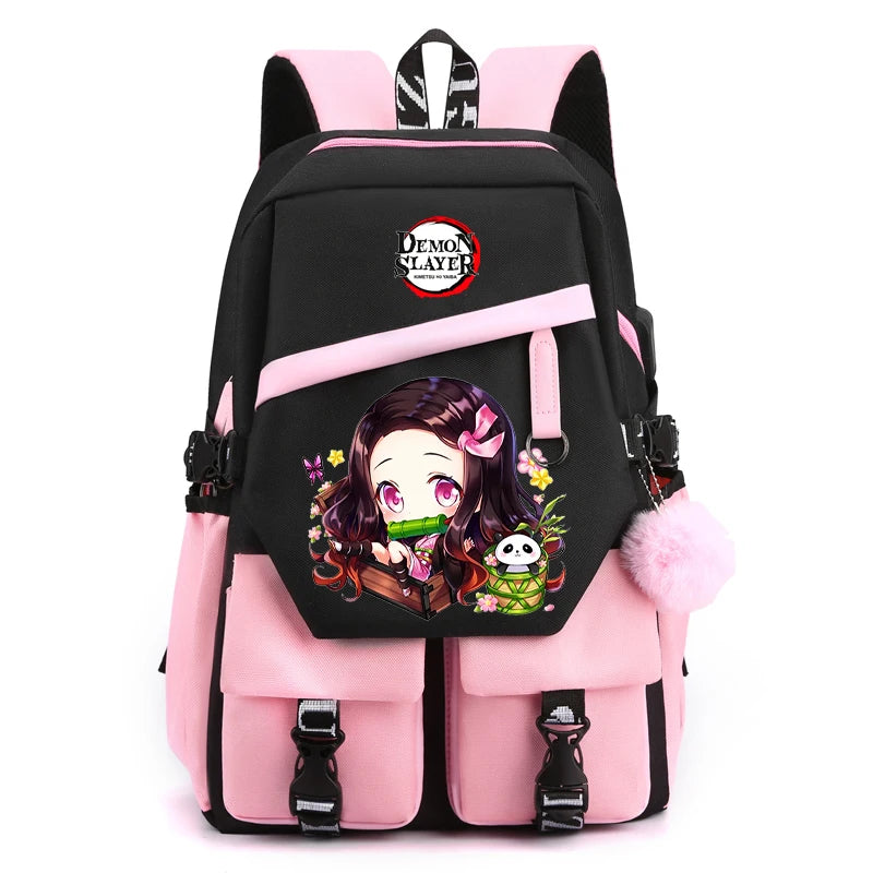 Sac à Dos Demon Slayer - Cartable Anime pour Collège/Lycée - Idée Cadeau Ados