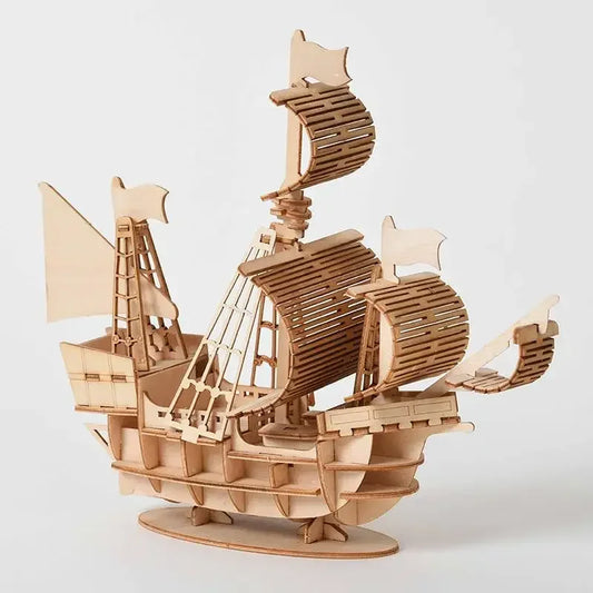 Jouets de bateau à voile 3D, Puzzle en bois, modèle d'assemblage, Kits d'artisanat en bois, décoration de bureau pour enfants, DIY