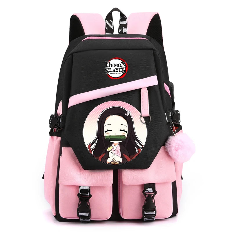 Sac à Dos Demon Slayer - Cartable Anime pour Collège/Lycée - Idée Cadeau Ados