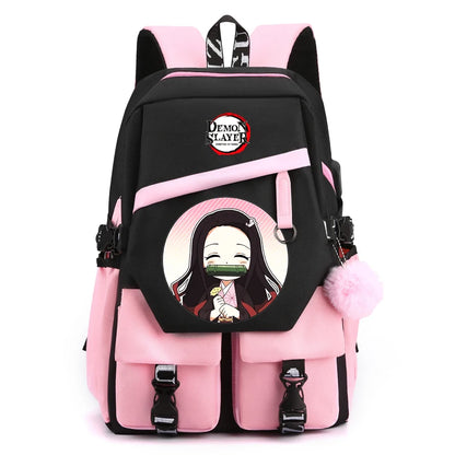 Sac à Dos Demon Slayer - Cartable Anime pour Collège/Lycée - Idée Cadeau Ados