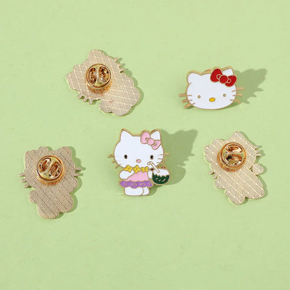 Sanrio Hello Kitty mignon Kit chat épinglettes pour sacs à dos broches pour femmes émail broche cadeau mode bijoux accessoires