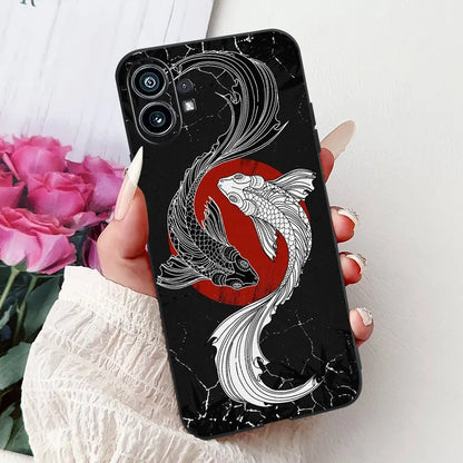 Coque de téléphone 6.55 "pour rien de téléphone (1) One 1 A063 couverture arrière antichoc en Silicone noir souple pour rien Phone1 dessin animé Funda nouveau