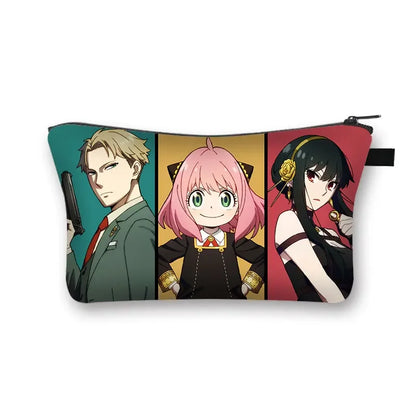 Spy X Anime Family Cosmetic Bag for Women Small Lipstick Holder Powder Jewelry Makeup Gift Harajuku Spy Family