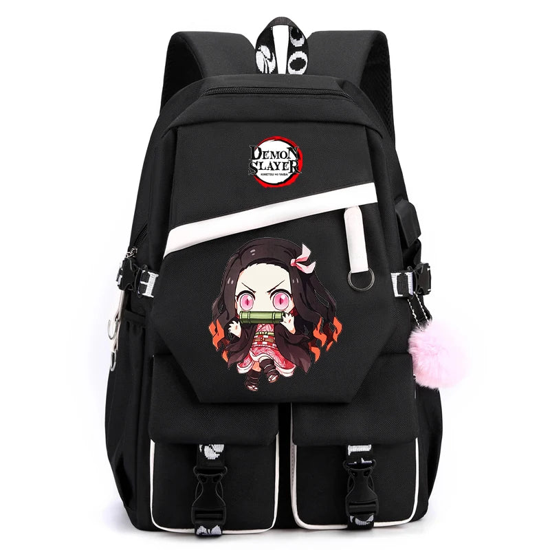 Sac à Dos Demon Slayer - Cartable Anime pour Collège/Lycée - Idée Cadeau Ados