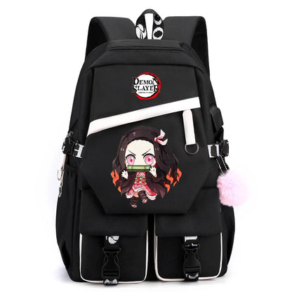 Sac à Dos Demon Slayer - Cartable Anime pour Collège/Lycée - Idée Cadeau Ados