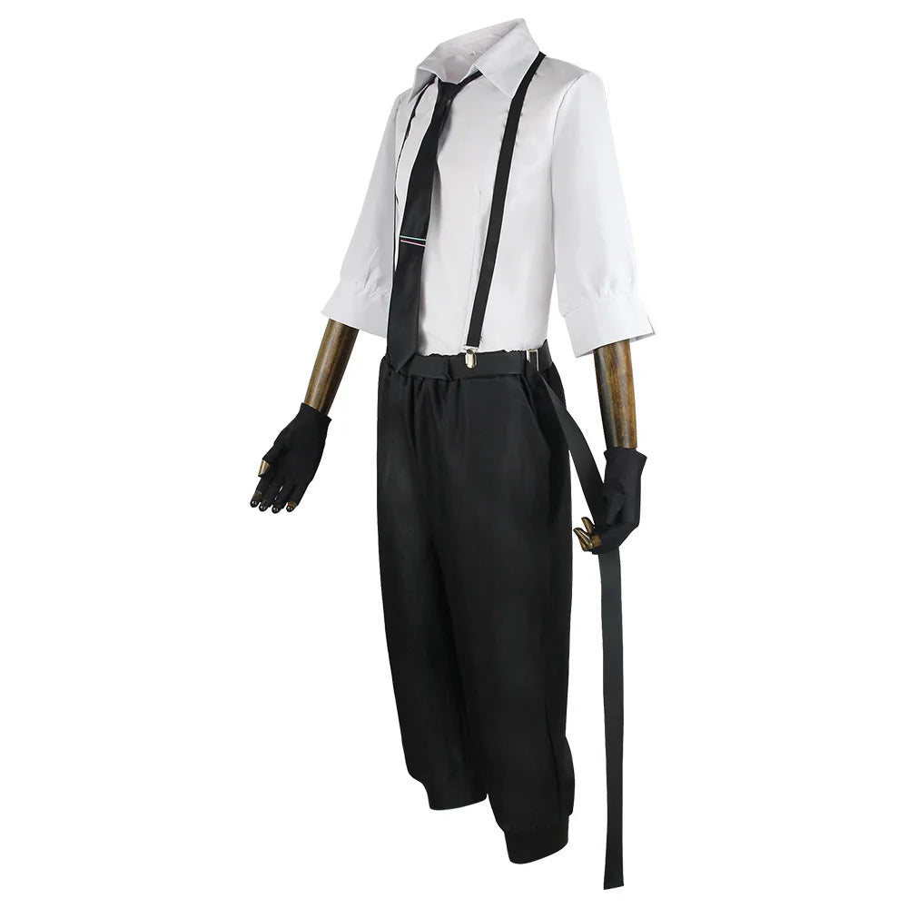 Anime Bungo Stray Dogs Cosplay Costume, Sweat-shirt, Chemise, Sangle, Pantalon, Uniforme, ixd'Halloween, Atsushi, Nakajima, Kostum
