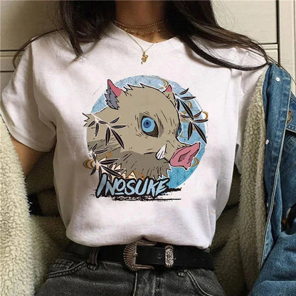 Démon Slayer T-shirt femmes Kimetsu No Yaiba Nezuko T-shirt femme Tanjirou Kamado graphique T-shirt japonais Anime Manga T-shirt
