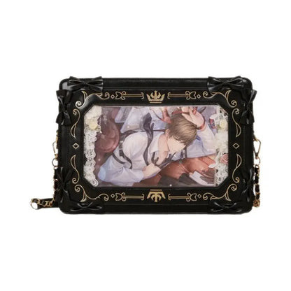 Lolita Itabag Shoulder Bag - Japanese Kawaii Style - Women's PU Leather - Customizable with Badges (DIY) - For Cosplay &amp; Daily