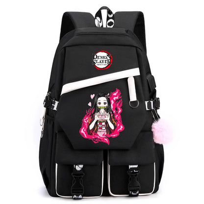 Sac à Dos Demon Slayer - Cartable Anime pour Collège/Lycée - Idée Cadeau Ados