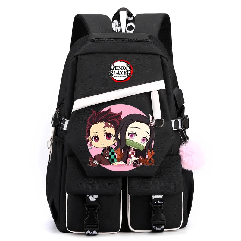 Sac à Dos Demon Slayer - Cartable Anime pour Collège/Lycée - Idée Cadeau Ados