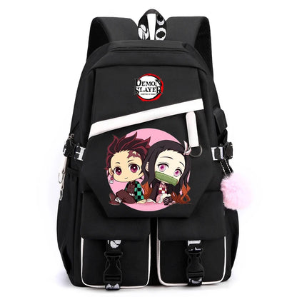 Sac à Dos Demon Slayer - Cartable Anime pour Collège/Lycée - Idée Cadeau Ados