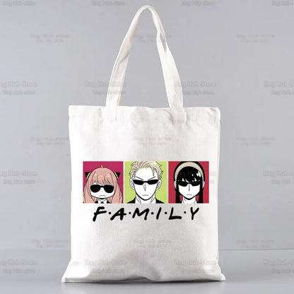 Spy X Family Shopper sac impression toile Anime Kawaii Anya Forger sac fourre-tout sacs à main SPYFAMILY femmes sac Harajuku sacs à bandoulière