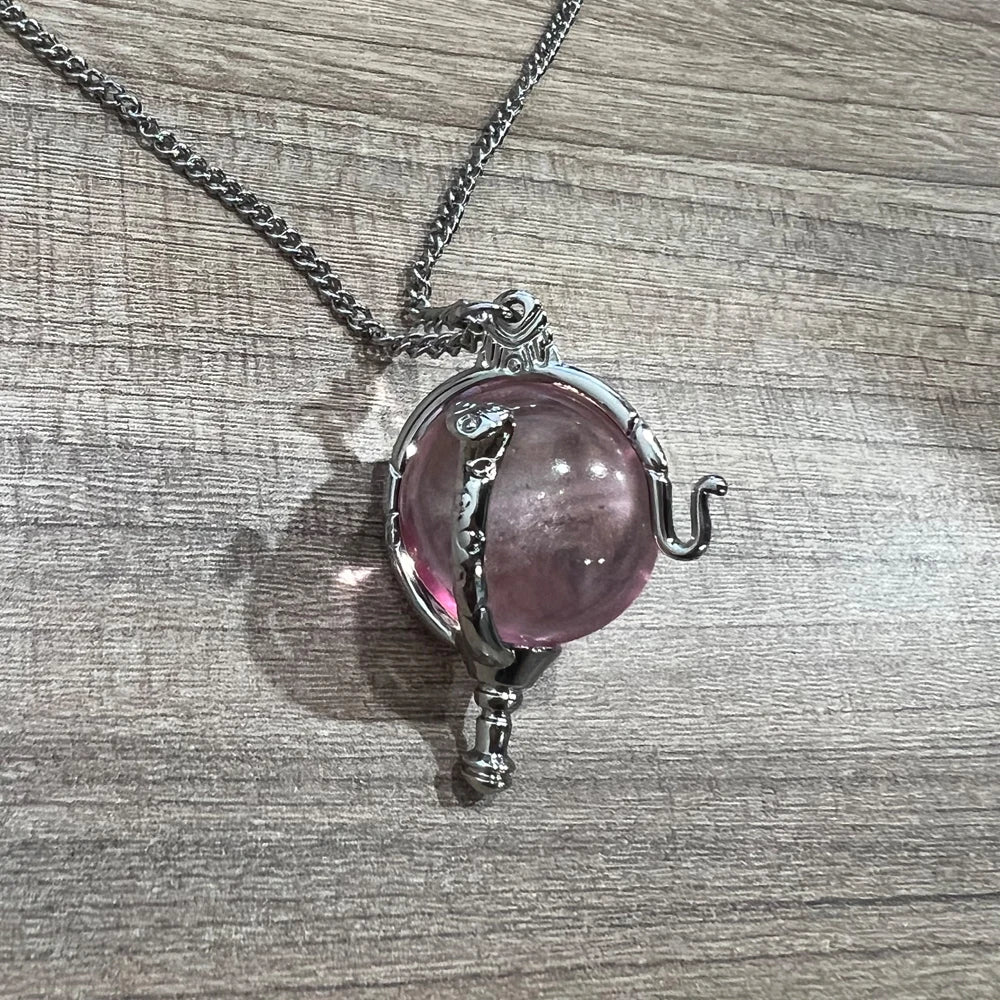 Coeur de Kandrakar Pendentif en cristal rose Mode innovante Dessin animé romantique W.I.T.C.H. Bijoux Cadeaux de rêves d'enfance