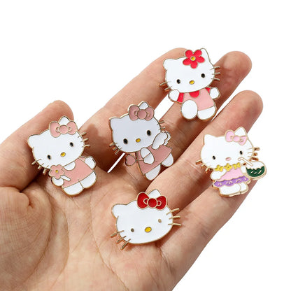 Sanrio Hello Kitty mignon Kit chat épinglettes pour sacs à dos broches pour femmes émail broche cadeau mode bijoux accessoires