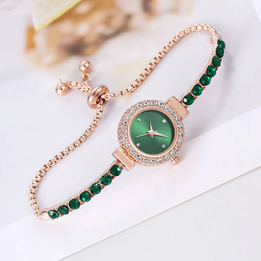 Montre à quartz analogique avec bracelet exquis pour femme (sans boîte)