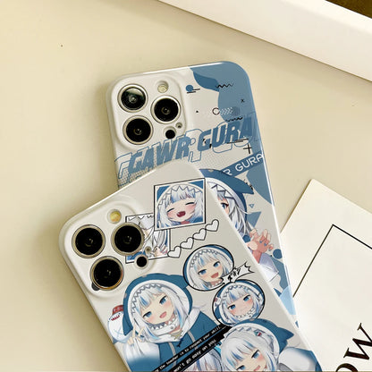 Coque de téléphone pour IPhone 16 15 14 13 12 11 Plus Pro Max Mini, Film rigide HD brillant, coque de dessin animé g-awr g- gura
