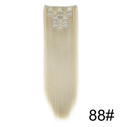 WIGSIN – Extension capillaire synthétique de 24 pouces, postiche longue et lisse en Fiber résistante à la chaleur, noire, brune, blonde, 6 pièces, pour femmes