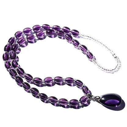 Alanding Yst-Collier et Bracelet en Clip Artisanal, Bijoux Décoratifs en Pierre Brute, Atmosphère à la Mode
