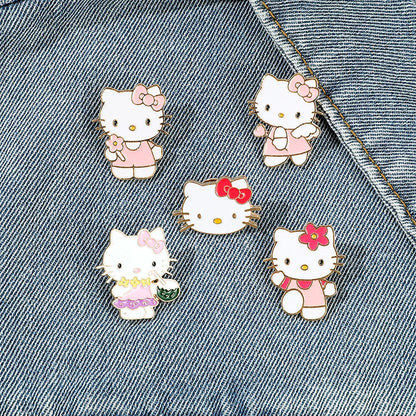 Sanrio Hello Kitty mignon Kit chat épinglettes pour sacs à dos broches pour femmes émail broche cadeau mode bijoux accessoires