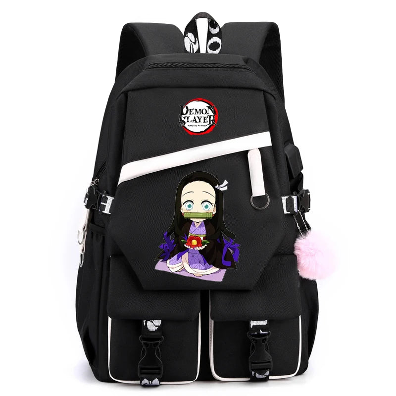Sac à Dos Demon Slayer - Cartable Anime pour Collège/Lycée - Idée Cadeau Ados