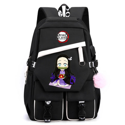 Sac à Dos Demon Slayer - Cartable Anime pour Collège/Lycée - Idée Cadeau Ados