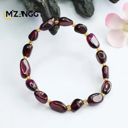 Bracelet grenat naturel, dent violette, noir, couleur dame, chaîne de bijoux, breloque à la mode, cristal de guérison, pierre d'énergie, cadeau de vacances