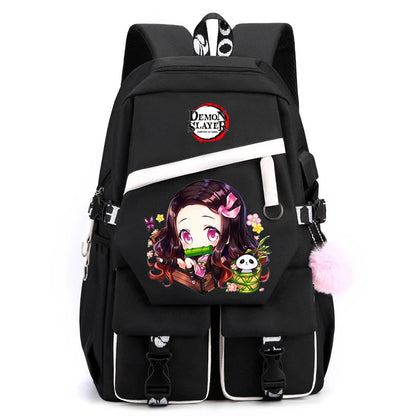Sac à Dos Demon Slayer - Cartable Anime pour Collège/Lycée - Idée Cadeau Ados