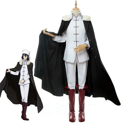 Costume de Cosplay Anime Bungo Stray Dogs Fyodor Dostoïevski, haut et pantalon pour hommes, Cape, uniforme de fête de carnaval d'halloween