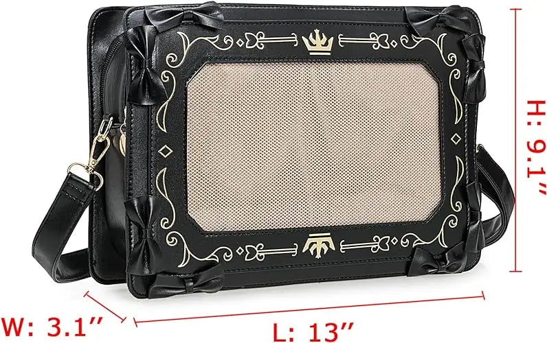 Lolita Itabag Shoulder Bag - Japanese Kawaii Style - Women's PU Leather - Customizable with Badges (DIY) - For Cosplay &amp; Daily