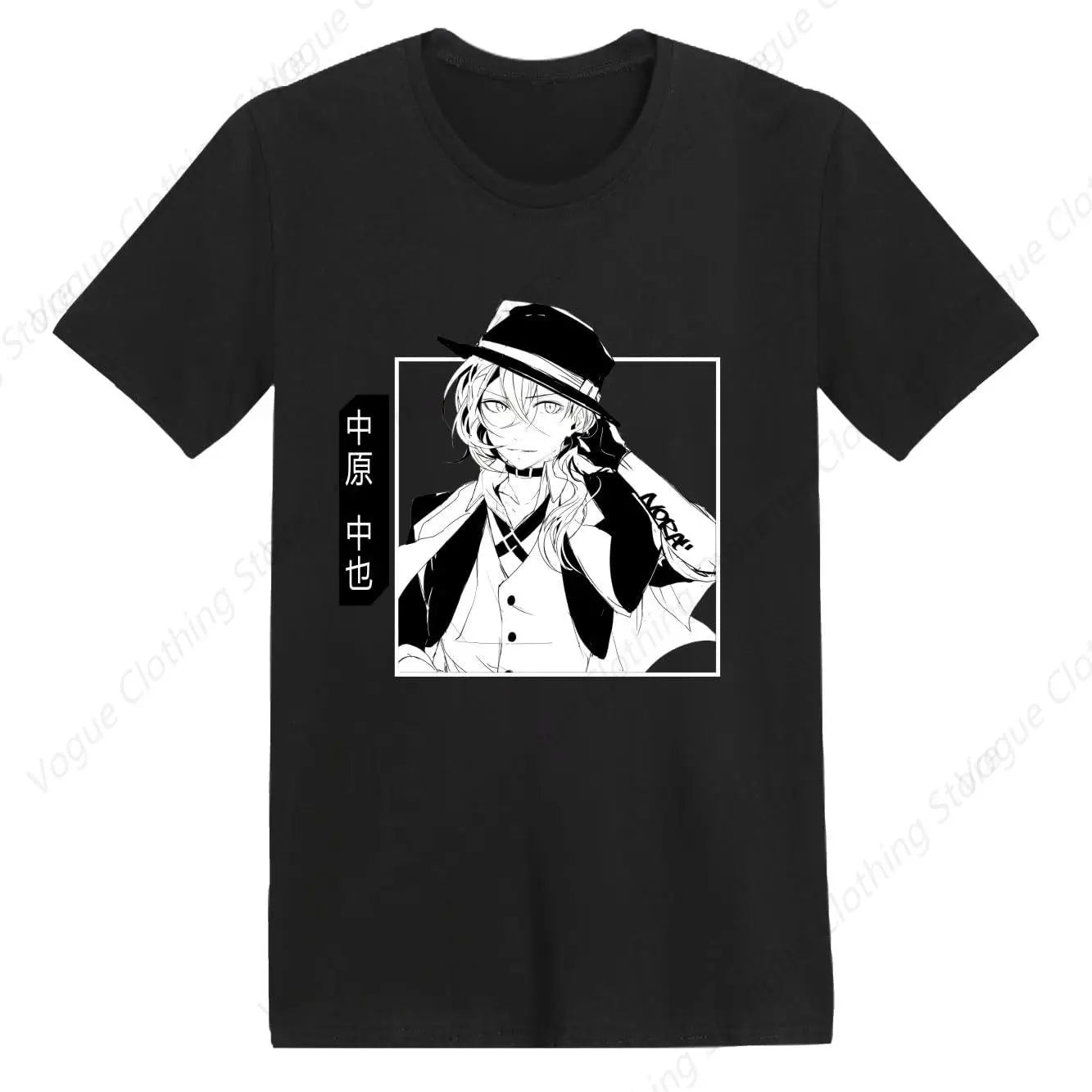 T-Shirt Anime Bungo Stray Dogs - Chemise Homme Unisexe à Manches Courtes - Motif Imprimé Doux et Léger