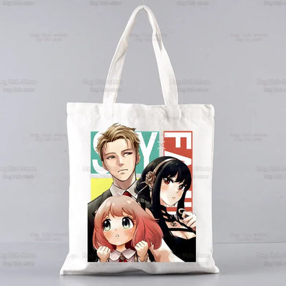 Spy X Family Shopper sac impression toile Anime Kawaii Anya Forger sac fourre-tout sacs à main SPYFAMILY femmes sac Harajuku sacs à bandoulière