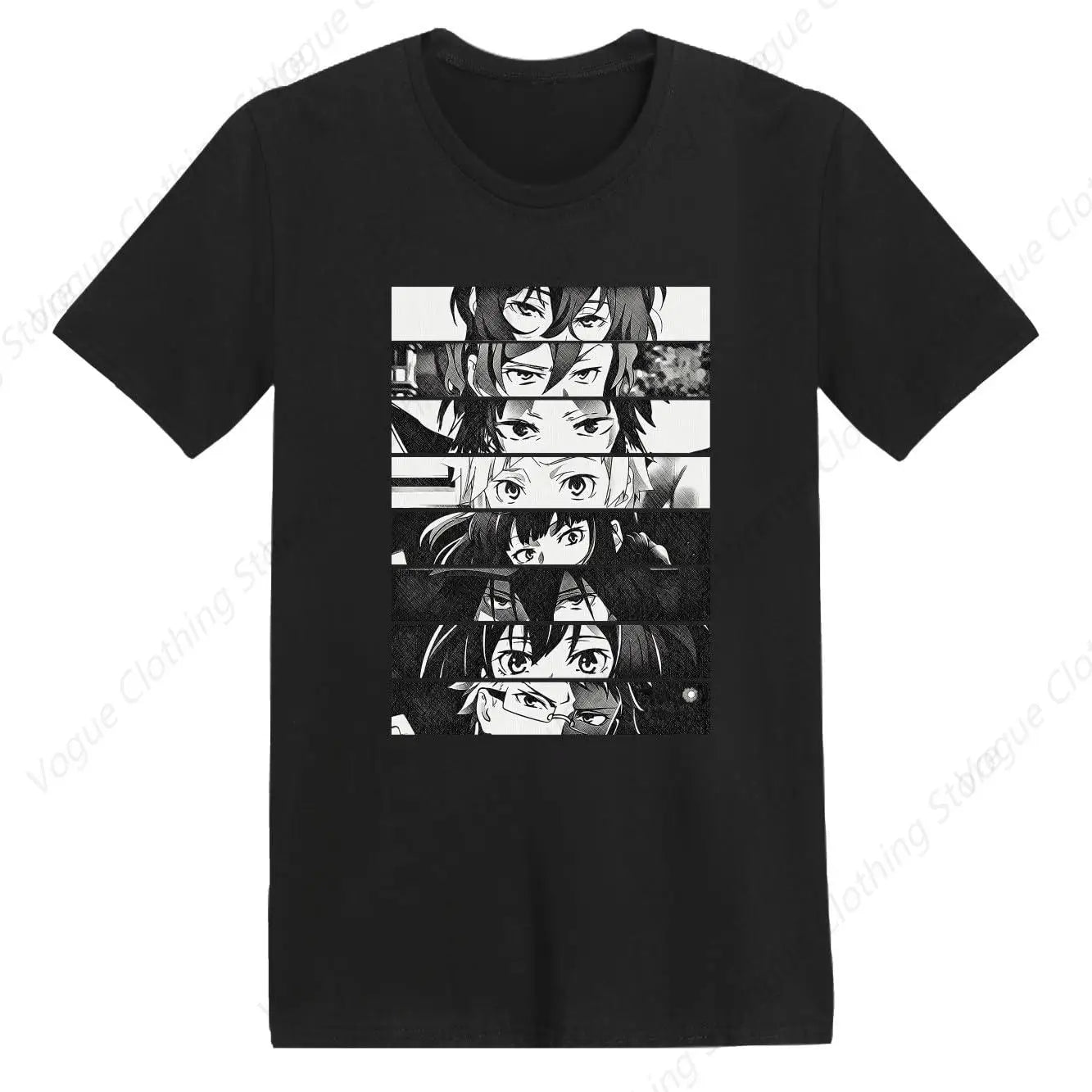 T-Shirt Anime Bungo Stray Dogs - Chemise Homme Unisexe à Manches Courtes - Motif Imprimé Doux et Léger