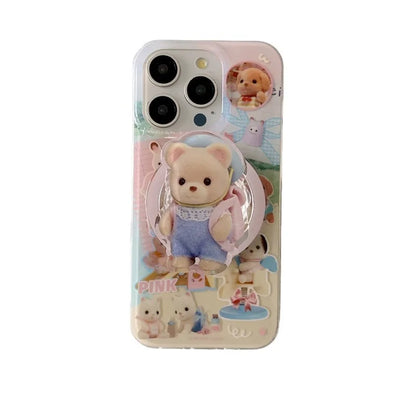 Sac à dos ours coque de téléphone pour iPhone 13 14 15 Pro Max IPhone 15 étui iphone 13 coque téléphone support magsafe fundas