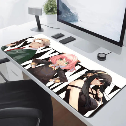 Anya Forger Kawaii Anime Spy X Family Mausepad Media Natural Rubber Non-Slip Desk Mouse Pad Large Locking Edge 900x400