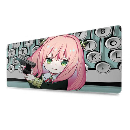 Anya Forger Mouse Pad (Spy×Family) - 900x400mm Non-Slip - Kawaii Anime Design - Office/Gaming (Reinforced Edge)