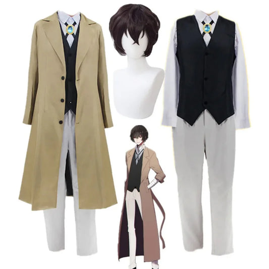 Bungo chiens errants Dazai Cosplay Osamu Costume Anime uniforme Halloween vêtements de noël