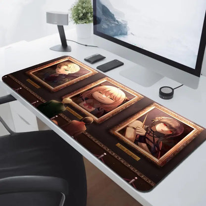 Anya Forger Kawaii Anime Spy X Family Mausepad Media Natural Rubber Non-Slip Desk Mouse Pad Large Locking Edge 900x400