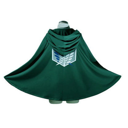 Attack on Titan Cosplay Costume, Anime Shingeki no Kyojin Cosplay, Jacket Coat, Eren Scout Legion, Green Cape Coat, Halloween